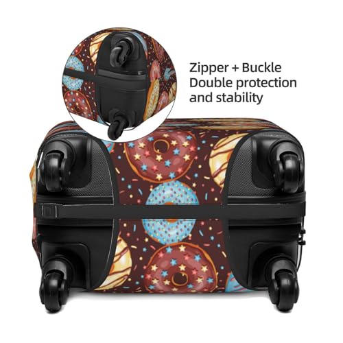 Travel Luggage Cover Protector - Donut Print No.9038 Anti-Scratch Suitcase Covers Fits 18-32 Inch Luggage4