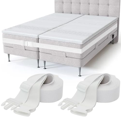 Calenxy 2 soportes para colchón de 10 m, conecta dos colchones a una gran superficie de descanso, tope ajustable para colchón variable, puente doble para colchones, puente de amor para colchones