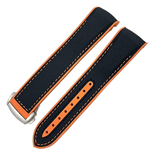Bracelet de montre étanche en caoutchouc et nylon pour Omega Planet Ocean
