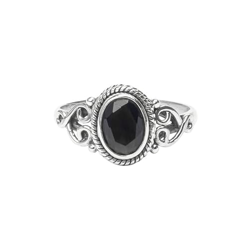 Black Tourmaline Stone Ring 925 Sterling Silver Statement Ring For Women Handmade Rings Gemstone Christmas Promise Ring Size Us 10 Gift For Her #TOP1
