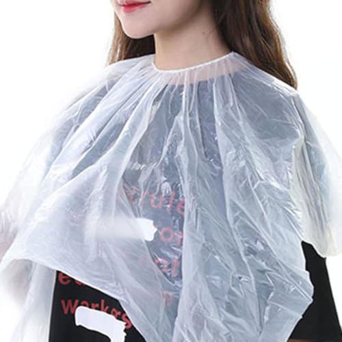 50 unidades Capa Desechable para Corte de Cabello 100x100cm Capa para Peluquería Protector de Cuello Delantal para Estilismo Profesional miniatura 4