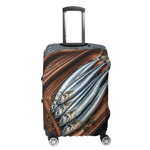 Sardines Elastic Luggage Cover Suitcase Protector for 19-32 Inch Suitcases | Universal Stretchable Travel Bag Cover | Anti-Scratch, Washable with Zipper Closure XL4