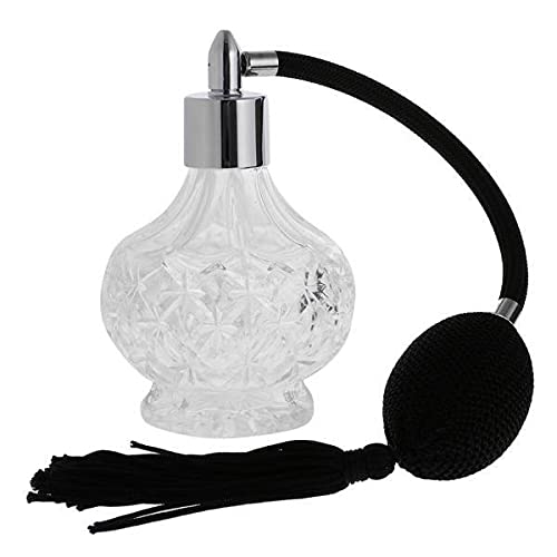 Flacons de parfum vides rechargeables verre transparent 100 ml atomiseur spray noir