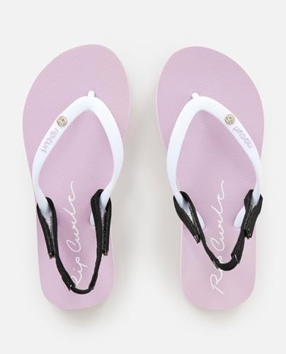 Rip Curl Kids Script Wave Bloom Open Toe Flip Flops - Light Purple3