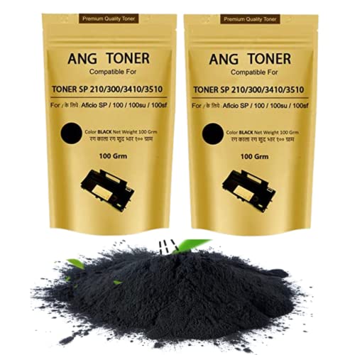 Image of ANG SP 210 SU Toner Powder for Ricoh SP210SU Multi-Function Laser Cartridge (Set of 2) 100% Compatible Toner Powder