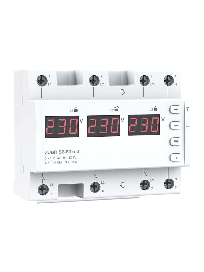 ZUBR S6-63 przełącznik wyboru fazy czerwony LED