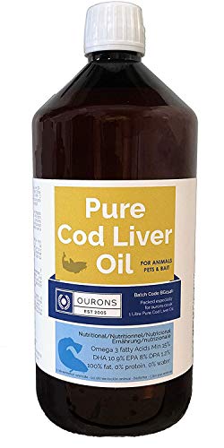 OURONS Cod Liver Oil 1L Feed Grade Liquid for Dogs & Animals