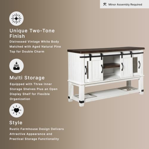 Signature Design by Ashley Valebeck Buffet Sideboard, Farmhouse Coffee Bar - image 5