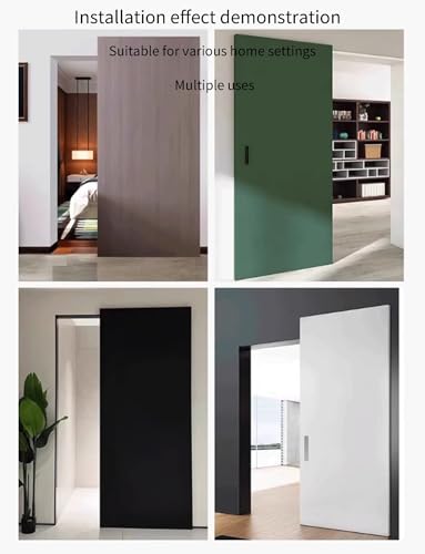 Puerta de bolsillo oculta con kit de herrajes para maximizar espacios pequeños 4