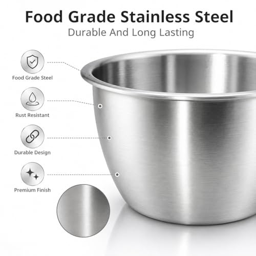 Image of Small Round Stainless Steel Food Storage Containers with Silicone Lids Kitchen Bowls for Portions Ketchup Chutney Sauces Dips Spices Dry Fruits Baby Food Refrigerator Freezer Safe-50ml (4)
