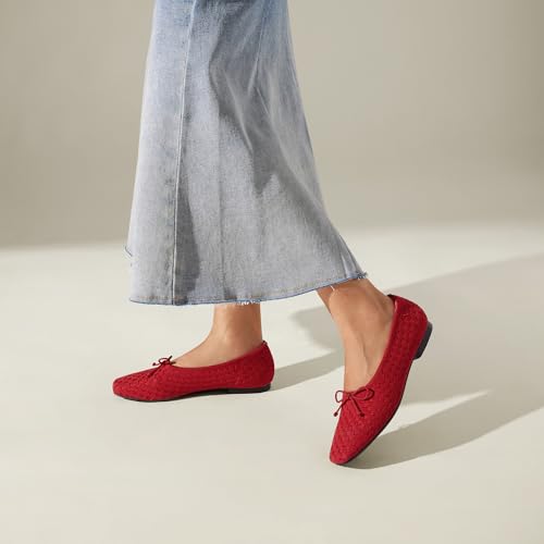 VIVAIA Margaret Women Ballerina Flat Shoes Slip on Square-Toe Washable Shoes Comfortable for Daily with Arch Support2