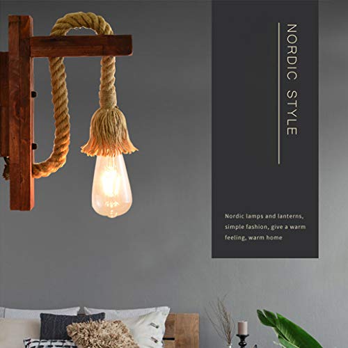 Lámpara de pared de madera para iluminar esquinas oscuras con interruptor integrado cómodo 3