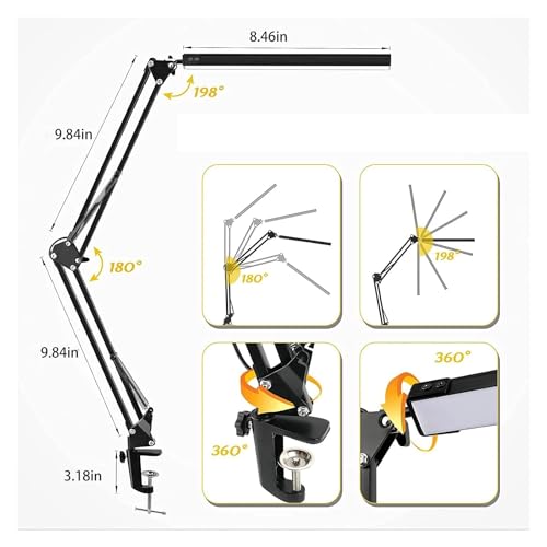 Lampe de bureau pour architecte en métal fixée sur table de dessin - 3