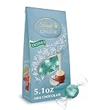 Lindt LINDOR Coconut Milk Chocolate Truffles, Milk Chocolate Candy with Smooth, Melting Truffle Center, Great for gift giving, 5.1 oz. Bag (6 Pack)