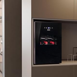 Cecotec Cantinetta Vino Bolero GrandSommelier 1550 CoolCrystal. 15 Bottiglie, Termoelettrica, Silenziosa 35dB, Temperatura 5-18ºC, Pannello Touch, LED Interno, Eco-Friendly, Design Elegante e Moderno
