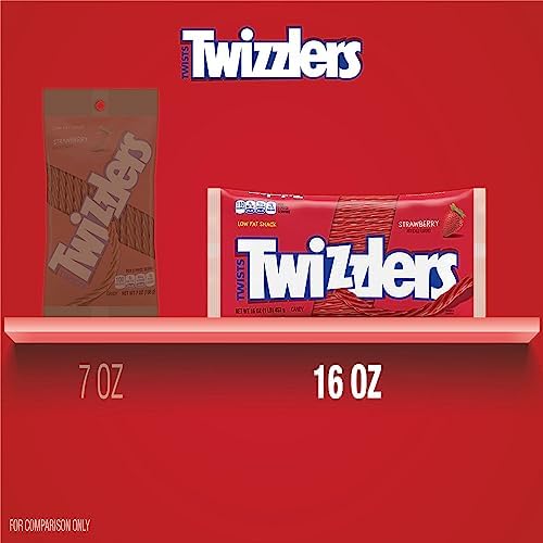 TWIZZLERS Twists Strawberry Flavored Licorice Style, Chewy Candy Bag, 16 oz - 3