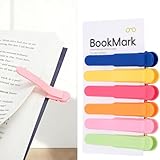 6pcs Marcapáginas Automáticos de Silicona, Marcadores de Libros para Lectura para Mujeres, Hombres, Niños, Amantes de...