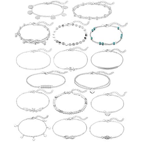 Softones 16Pcs Ankle Bracelet Set Cover