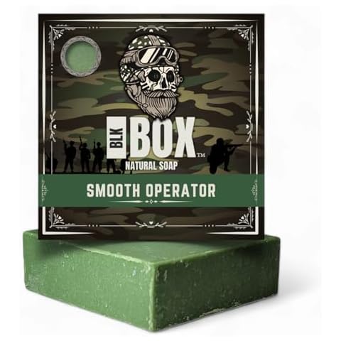 Black Box Limited USA MADE Men's Natural 5oz Bar Soap, Moisturizing Body Wash Made from Natural Oils - Handmade Cold Process No Harsh Chemicals Basil Citrus (Smooth Operator) Cover
