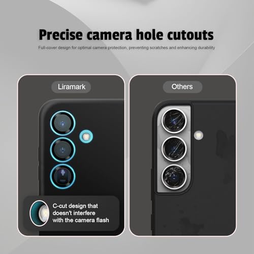 Image of LIRAMARK Liquid Silicone Soft Back Cover Case for Samsung Galaxy S25 5G (Black)