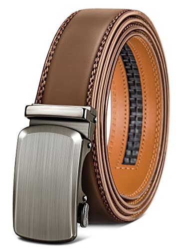 Image of Men's Belt,Bulliant Leather Adjustable Belt for Men Dress Casual 1 3 /8,Trim to Fit