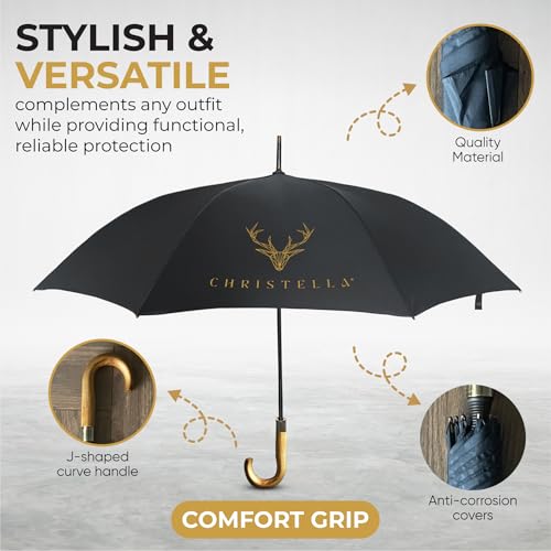 Parapluie de golf et chasse unisexe imperméable grand format bleu - 4