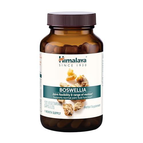 Himalaya Boswellia Extract Supplement for Joint Health, 250 mg, 120 Vegetarian Capsules, Standardized Oleo-Gum-Resin, Non-GMO, Gluten-Free