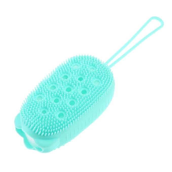 New Bubble Bath Brush Quick Foaming Bath Brush Scrubbing Brushes Soft Rubbing Massage Bubble Body Cleaner Silicone Bathroom Pack of 2-image-5