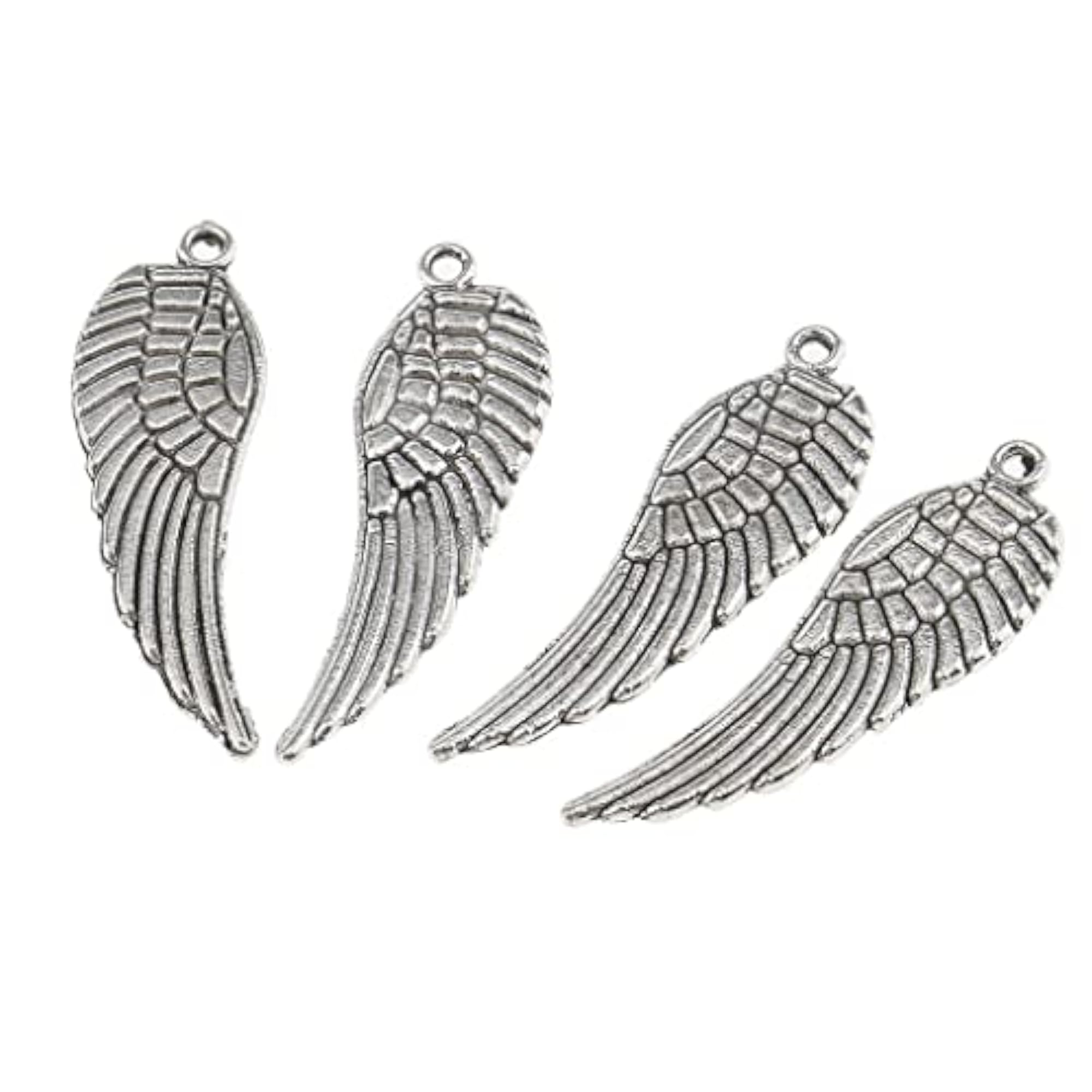 20 Pieces Tibetan Silver Angel Wing Charm Pendant