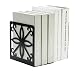 NEUN WELTEN Classics Book Ends for Shelves in Large and Wide Size 7.5" x 5.5" x 8" (Black)