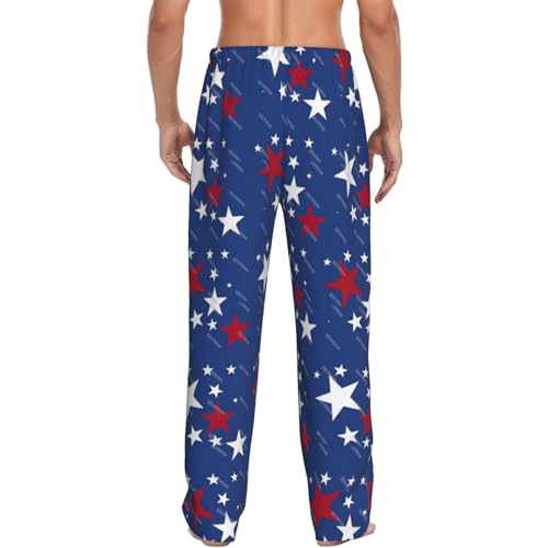 Barbados Flag Men's fully printed casual pants with elastic waistband pockets, suitable for home and sleep3