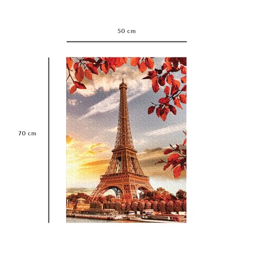 Puzzle 1000 pièces : Tour Eiffel en automne Ravensburger Nathan - vue 5