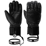 Hestra Guanti Fall Line 5-Finger Uomo - in pelle con fodera Inverno autunno/inverno - 10 HS nero