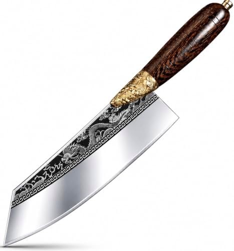 Dragon Engraved Chef Knife – Unique Gift for Men, Chefs & Collect...