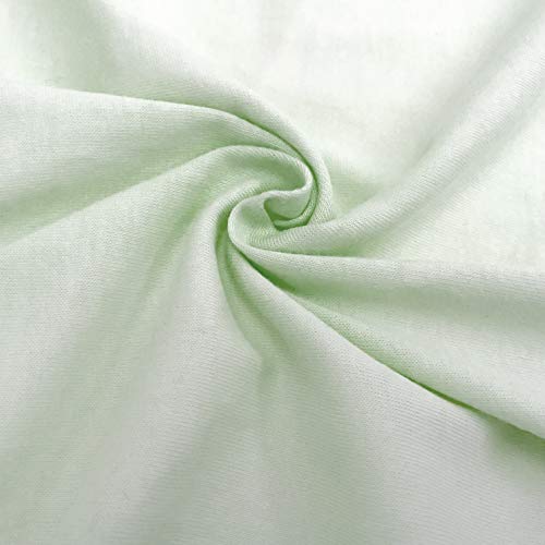 Image of TL Care Supreme 100% Natural Cotton Fitted Crib Sheet 52 inch x 28 inch, Enhanced Thickness for Soft, Breathable & Hypoallergenic Jersey Comfort, Celery, Neutral for Boys & Girls