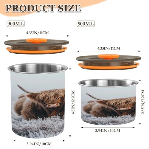 Envase Hermético de Acero Inoxidable para Café 900 ml miniatura 2