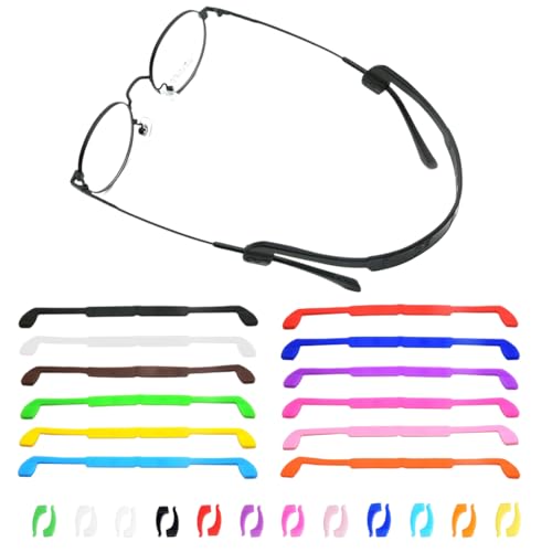 RDNKVB 12 Unidades Cinta Gafas Niño Deporte Silicón Elástica para Gafas de Niño y Adulto