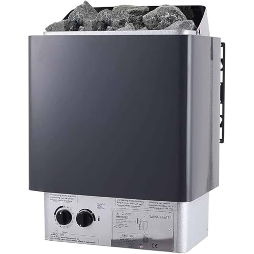 LYAYYDS Electric Sauna Stove, Steam Bath Sauna Heater 3h Timer and Adjustable Temp，Sauna Heater，for Home Hotel Spa Steam Room，46.8x33x19.8 cm 6KW