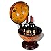 YELWHI Tabletop Globe Bar Wine Stand Eucalyptus Wood,Decorative Globe Bar with Large Rotating Storage for Wine, Spirits, and Stemware Wine Cabinets, Wine Storage