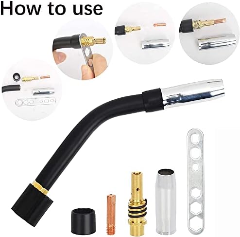 MB15 15AK Contact Tip, 22Pcs M6 MIG Tips Welding Torch Contact Tip 0.8mm Tips Holder Difuser Welding Gun Accessories MB15 15AK MIG Welding Torch