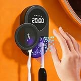 iHave Toothbrush Sanitizer Holder with UVC & 100M Negative Ions: Auto-Cycle for 360° Disinfection, Mold & Odor Removal | USB Toothbrush Holders Wall Mounted with Wave Sensor, LED, Heated & Fan Drying