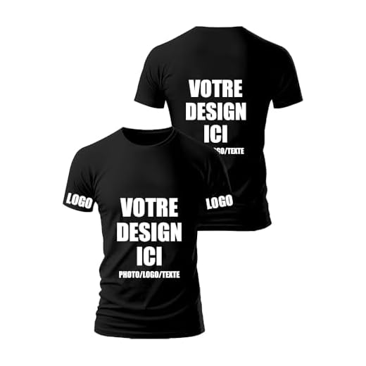 Fyralune Tee Shirt Personnalisable Homme Femme,Tee-Shirt personnalisé pour Couples,T Shirt Ajoutez Votre Photo/Texte à Votre,Tshirt personnalisé à l’Avant, à l’arrière et sur Les Manches
