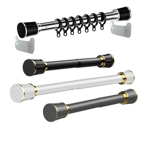 Tringle à rideau réglable en acier inoxydable barre télescopique sans perçage pour douche