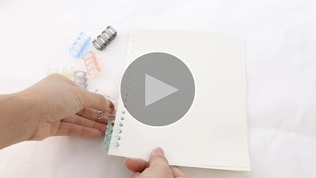 Amazon | ルーズリーフバインダーリング 12個入り6色 4穴製本 穴