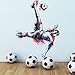 Runtoo Soccer Player Wall Art Decal Sports Wall Stickers Teens Boys Kids Bedroom Gym Decor