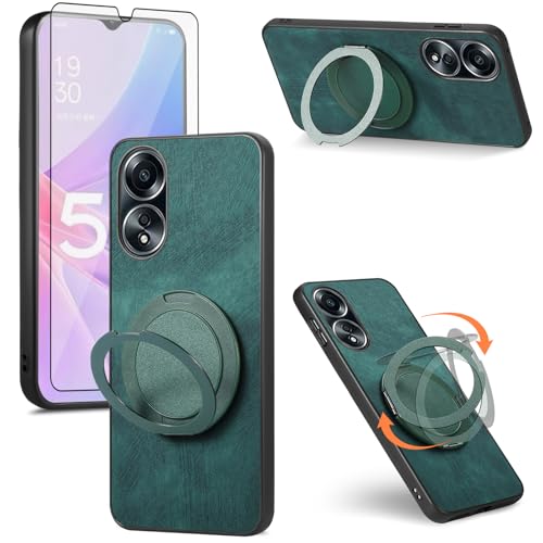 Coque OPPO A58 5G antichoc Asuwish avec anneau support et verre trempé écran