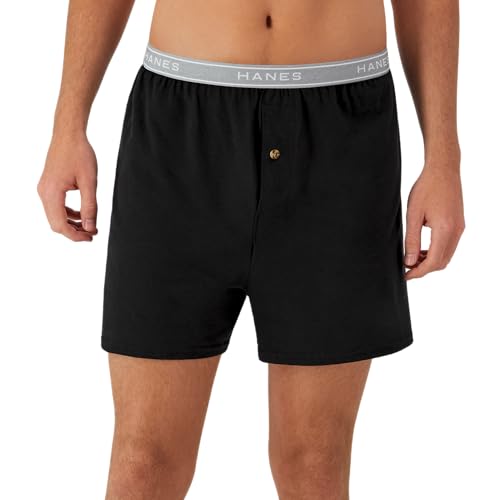 image for Hanes mens Exposed Waistband Knit - Multiple Packs Available boxer sho