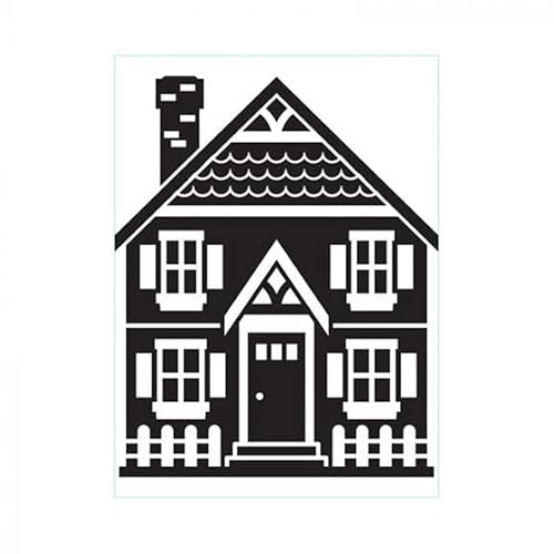 Vaessen Creative Embossing Folder House 5.75 x 4.21 inches - Embossing Folder for Card Making, Scrapbooking, Journaling - Reusable - Precise Results - for Embossing and Die-Cutting Machines