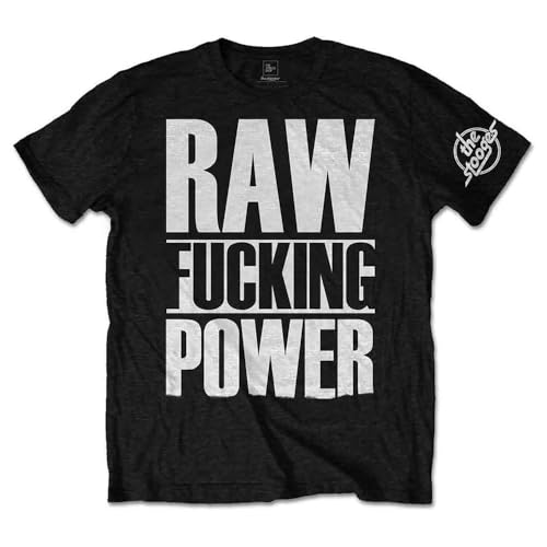 Rock Off officially licensed products Iggy Pop and The Stooges Raw T Shirt XL Black