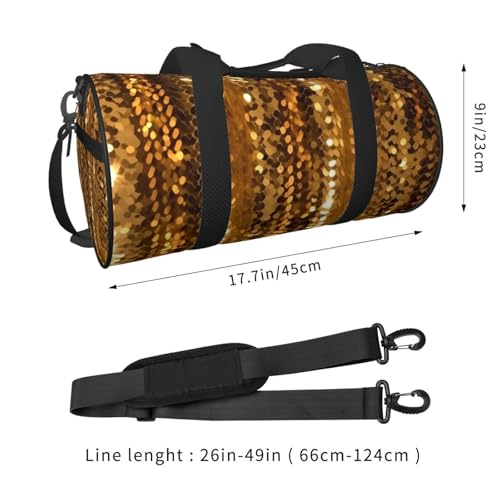 Travel Duffle Bag Weekender Bags For Men Women With Shoe Compartment Large Capacity Weekender Overnight Bag Gold Sequin Sparkle Carry On Tote Bags Sport Gym Bag For Travel Yoga2